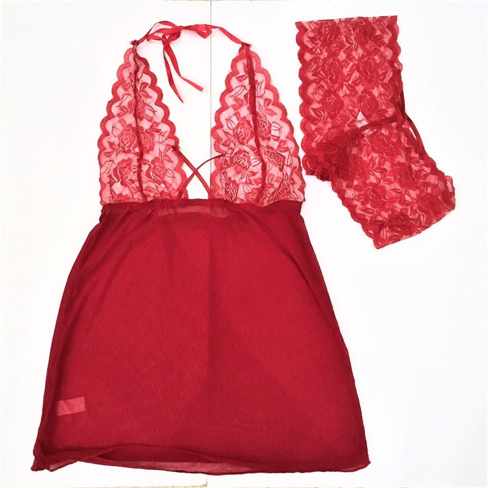 Babydoll Lingerie Dress with Matching Panties